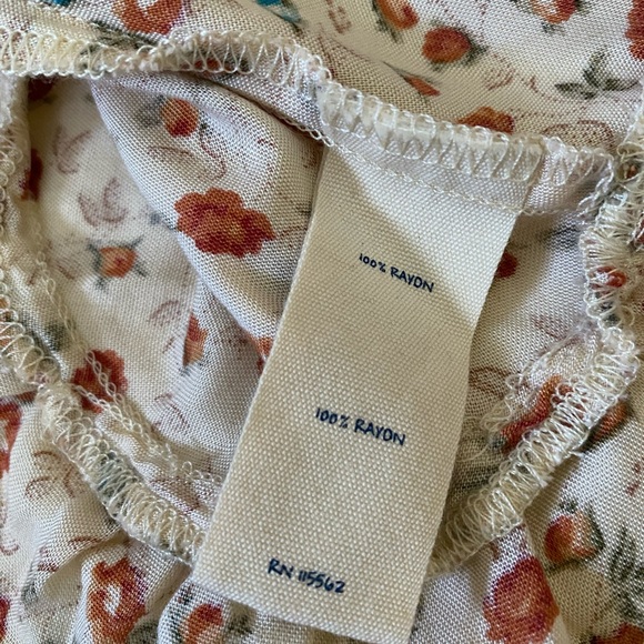 OLSENBOYE Ditsy rose print ruffles detail cottage women dress, M - Picture 11 of 13